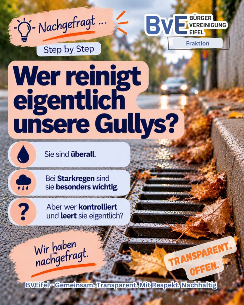 💧 Wer reinigt eigentlich unsere Gullys – und wie oft
